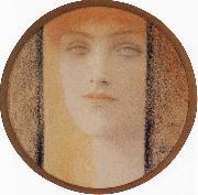Fernand Khnopff Mask With a black curtain oil painting